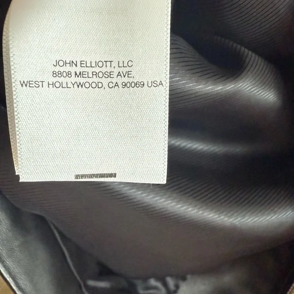 John Elliott LEATHER CROPPED ZIP JACKET